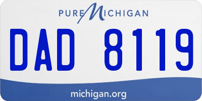 MI license plate DAD8119