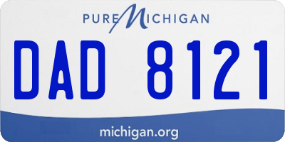 MI license plate DAD8121