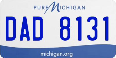 MI license plate DAD8131