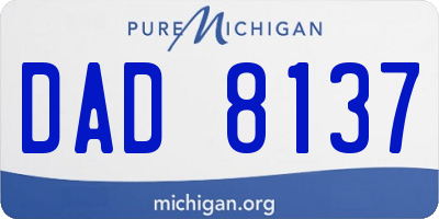 MI license plate DAD8137
