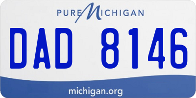 MI license plate DAD8146
