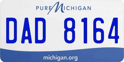 MI license plate DAD8164