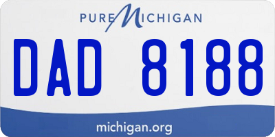 MI license plate DAD8188