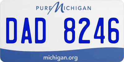 MI license plate DAD8246