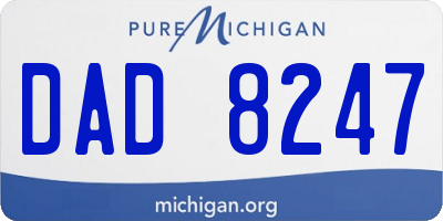 MI license plate DAD8247