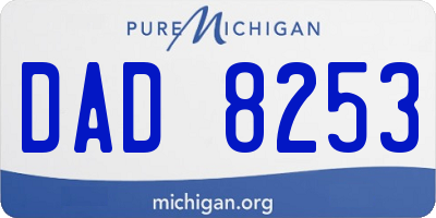 MI license plate DAD8253