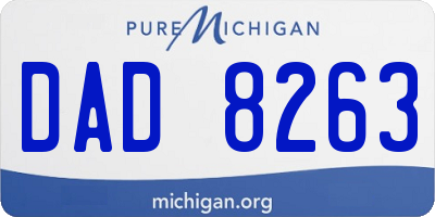 MI license plate DAD8263