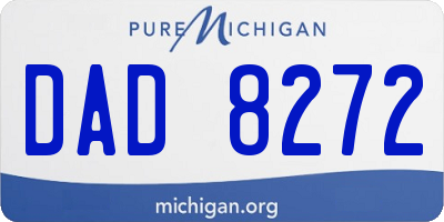 MI license plate DAD8272