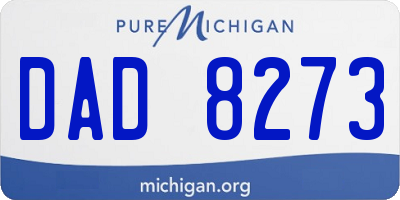 MI license plate DAD8273