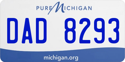 MI license plate DAD8293