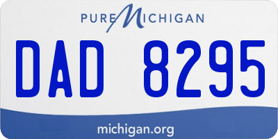 MI license plate DAD8295