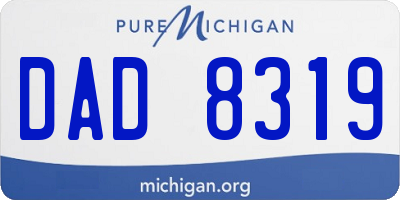 MI license plate DAD8319