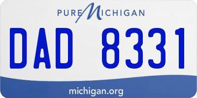 MI license plate DAD8331