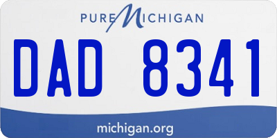 MI license plate DAD8341