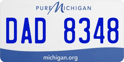 MI license plate DAD8348