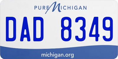 MI license plate DAD8349