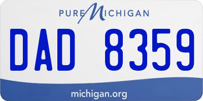 MI license plate DAD8359