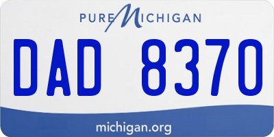 MI license plate DAD8370
