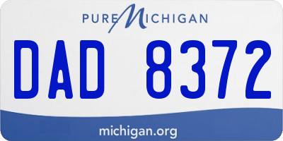 MI license plate DAD8372