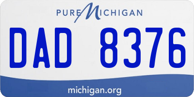 MI license plate DAD8376