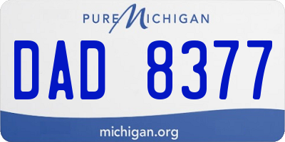MI license plate DAD8377
