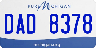 MI license plate DAD8378
