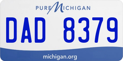 MI license plate DAD8379