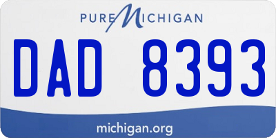 MI license plate DAD8393