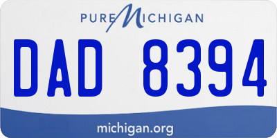 MI license plate DAD8394