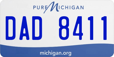 MI license plate DAD8411