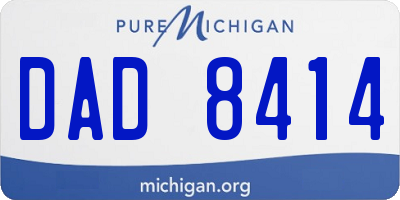 MI license plate DAD8414