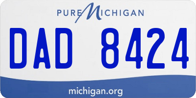 MI license plate DAD8424