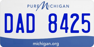 MI license plate DAD8425