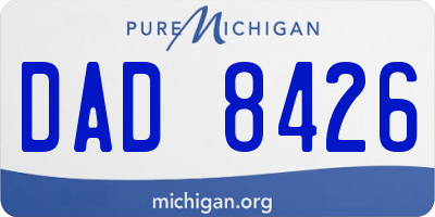 MI license plate DAD8426