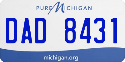 MI license plate DAD8431