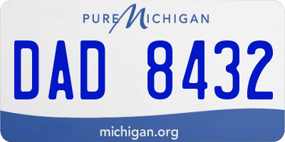 MI license plate DAD8432