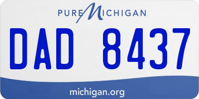 MI license plate DAD8437