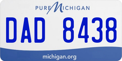 MI license plate DAD8438