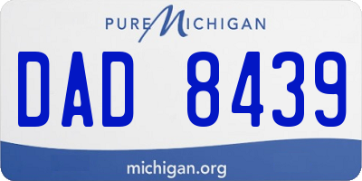 MI license plate DAD8439