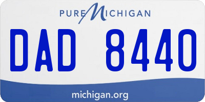 MI license plate DAD8440
