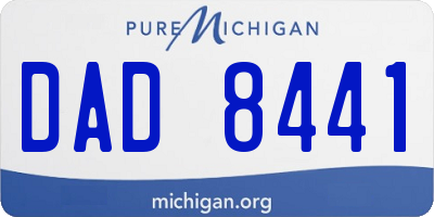 MI license plate DAD8441
