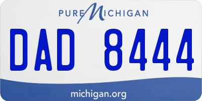 MI license plate DAD8444