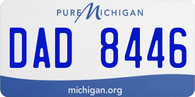 MI license plate DAD8446