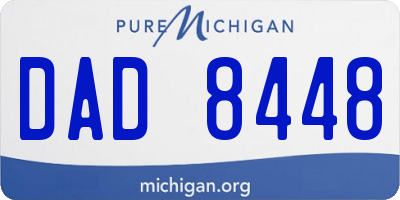 MI license plate DAD8448