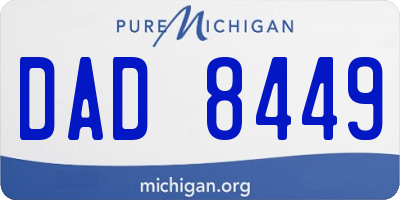MI license plate DAD8449