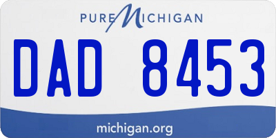 MI license plate DAD8453