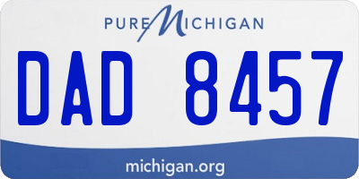 MI license plate DAD8457
