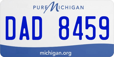 MI license plate DAD8459