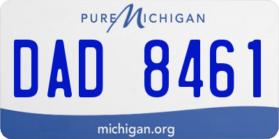 MI license plate DAD8461