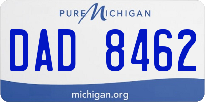 MI license plate DAD8462